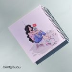 دفتر نقاشی با جلد دخترانه