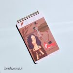دفتر یادداشت سیمی با جلد دخترانه