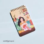 دفتر یادداشت سیمی با جلد دخترانه